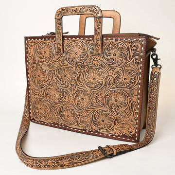 ADBG1276A American Darling Hand Tooled Genuine Leather Women Bag Western Handbag Purse